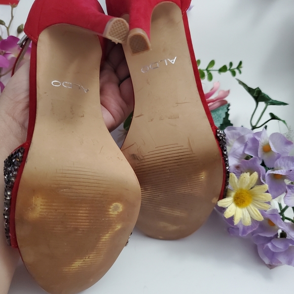 Aldo Red Sparkle Shoes - Picture 11 of 12